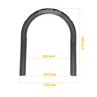 Boucle acier à souder pour cadre de selle cafe racer 20,5cm l.27
