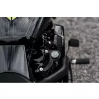 Kit de manomètre de conduite pneumatique noir monté sur culbuteur « twin cam »