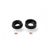 Rondelle de finition en nylon noir pour vis tête conique m6 - m8 (ref#33)