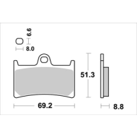 Jeu de plaquettes avant ap racing lmp234sm pour un etrier