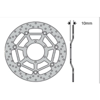 Disque de frein avant flottant type rond fe fl78511