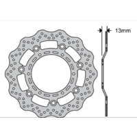 Disque de frein avant flottant type wave fe.fl90502v