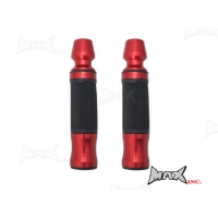 Paire de poignées avec inserts en aluminium et embouts de guidon