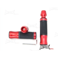 Paire de poignées avec inserts en aluminium et embouts de guidon