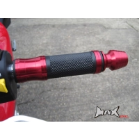 Paire de poignées avec inserts en aluminium et embouts de guidon