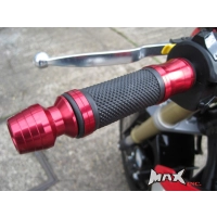 Paire de poignées avec inserts en aluminium et embouts de guidon