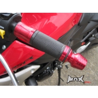 Paire de poignées avec inserts en aluminium et embouts de guidon