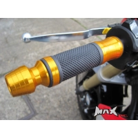 Paire de poignées avec inserts en aluminium et embouts de guidon