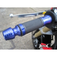 Paire de poignées avec inserts en aluminium et embouts de guidon