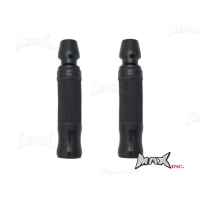 Paire de poignées avec inserts en aluminium et embouts de guidon