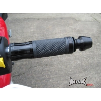 Paire de poignées avec inserts en aluminium et embouts de guidon