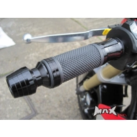 Paire de poignées avec inserts en aluminium et embouts de guidon