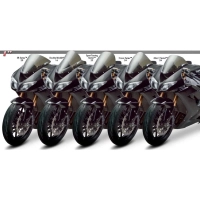 Bulle double courbure zero gravity kawasaki zx-6r / zx636 2009-2018 zx-10r 2008-2010