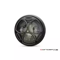 Phare avant led 7,7" phare et code tri-maltese grill