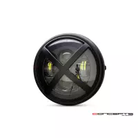 Phare avant led 7,7" phare et code x-rally grill