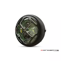 Phare avant led 7,7" phare et code rukis grill