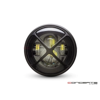 Phare avant led 7,7" phare et code x cross grill