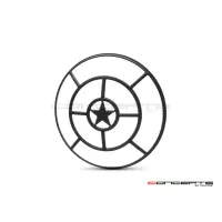 Grille de phare  7" aluminium cnc star grill design