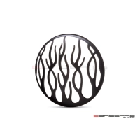 Grille de phare  7" aluminium cnc flame grill design