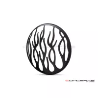 Grille de phare  7" aluminium cnc flame grill design