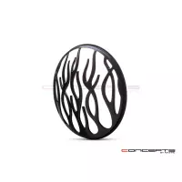 Grille de phare  7" aluminium cnc flame grill design