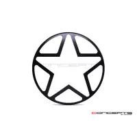 Grille de phare  7" aluminium cnc big star grill design