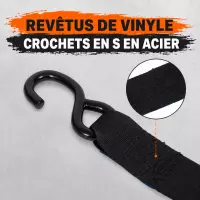 Sangles d’arrimage moto rétractables