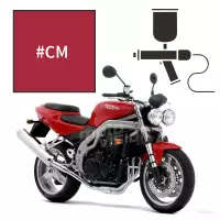 Peinture triumph tornado red 955 speed triple 2004