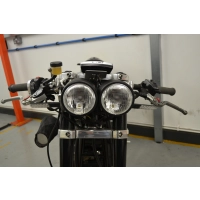 Double phare métal 2 x 35w noir ou chrome