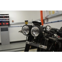 Double phare métal 2 x 35w noir ou chrome