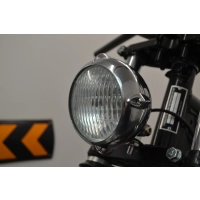 Phare avant universel en aluminium noir mat 14cm