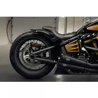 Garde-boue arrière m8 softail "rodstr" 2018-2025 deluxe/heritage/slim/low rider/sport glide pour pneus larges 180-200 avec entretoises métalliques