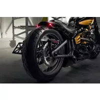 Garde-boue arrière m8 softail "rodstr" 2018-2025 deluxe/heritage/slim/low rider/sport glide pour pneus larges 180-200 avec entretoises métalliques