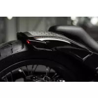 Garde-boue arrière m8 softail "rodstr" 2018-2025 deluxe/heritage/slim/low rider/sport glide pour pneus larges 180-200 avec entretoises métalliques