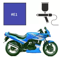 Peinture tricouche  kawasaki candy lightning blue gpz 500 2000-2001