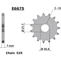 Pignon avant 13t 525