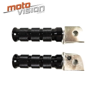 Paire de repose-pieds avant en aluminium anodisé ducati