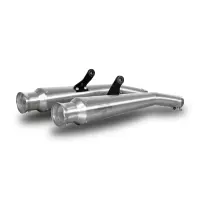 Echappement spark bmw r 100 gs 1988-1996 modèle trumpet / inox / la paire
