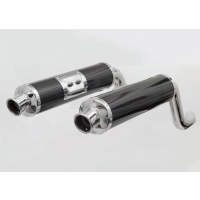 Echappement spark ducati monster 600/900 1993-2001 modèle rond / finition carbone / la paire / position haute