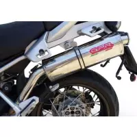 Pot gpr tri-ovale inox - homologué  - moto guzzi stelvio 1200 8v 2011/14