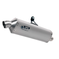 Silencieux dakar spark honda crf1000 africa twin 2016-2017 finition dark style inox brossé noir, version homologuée