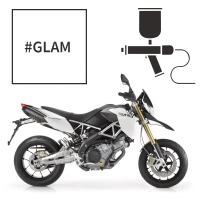 Peinture tricouche aprilia bianco glam pearl dorsoduro 750 2010-2012