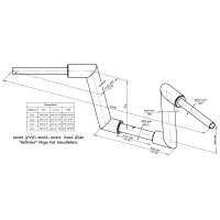 2023 (cvo) 2024-2025 road glide "hellriser" mega fat guidon 10"