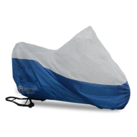 Housse moto bleu/gris