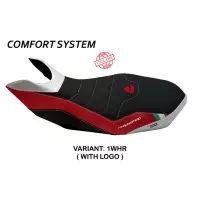 Funda de asiento compatible con ducati hypermotard 796/1100/1100 evo (07-12) modelo medea sistema de confort de color especial