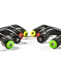 Paire de protection de leviers frein et embrayage carbone