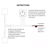 Instructions-bandes chauffantes pour poignées de guidon moto