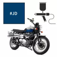 Peinture triumph caspian blue pearl 900 scrambler 2006-2007