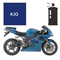 Peinture tricouche en spray triumph neon blue 675 daytona 2008