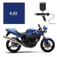 Peinture tricouche triumph neon blue 600 speed four 2005